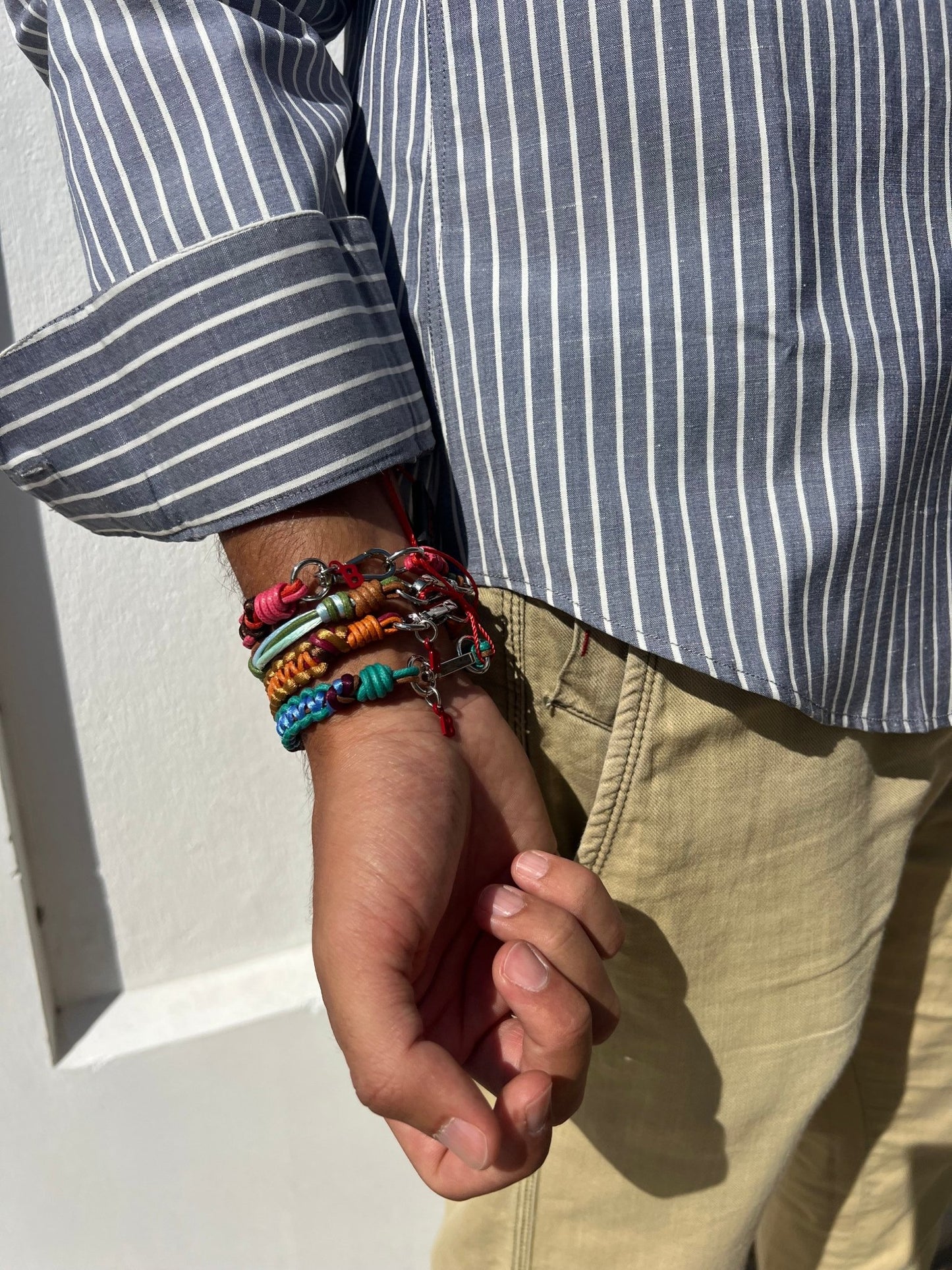 Bracelet Men - Nino Bracelet Blue Green & Camel