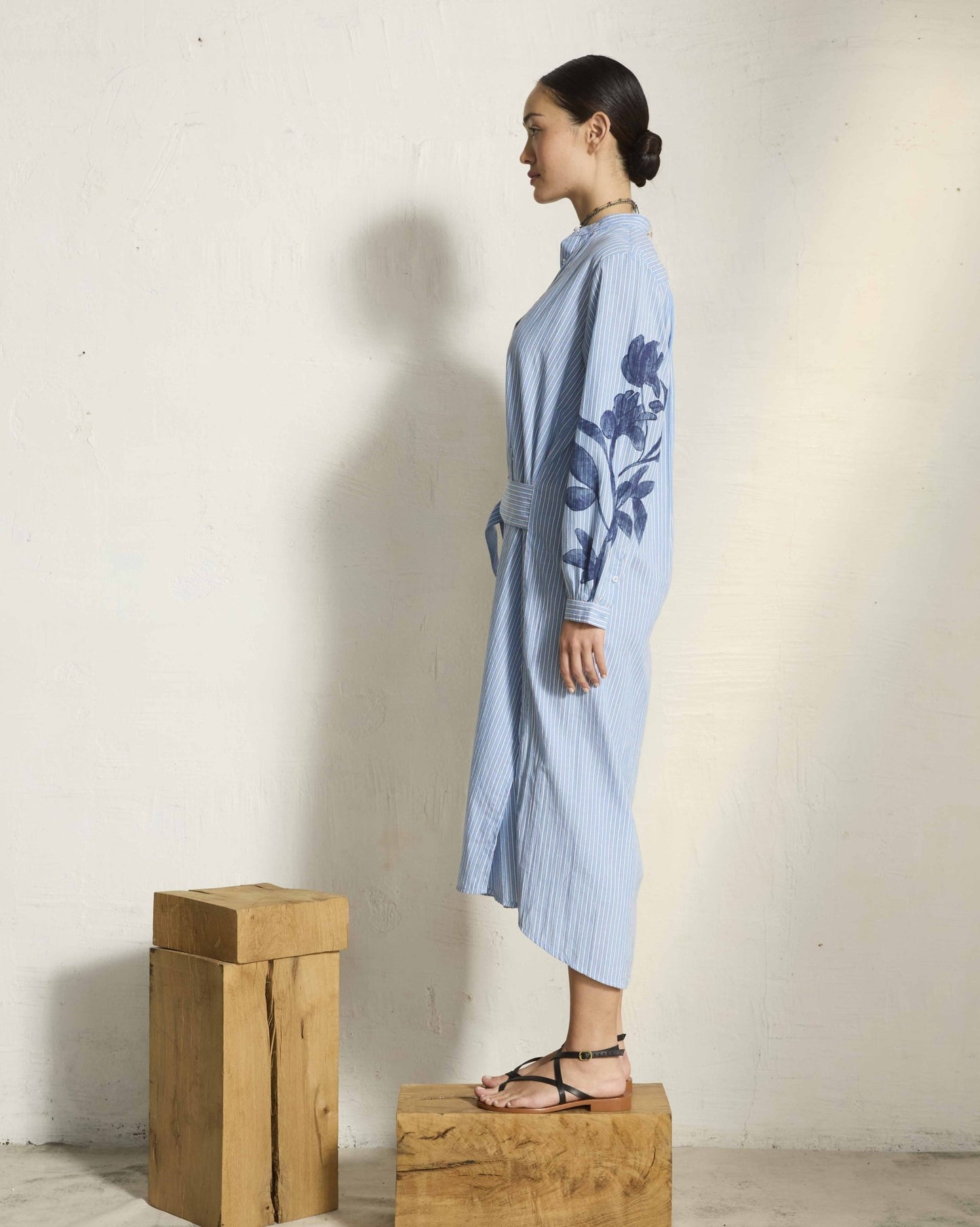 Dress - Albane dress Orchids Print Blue