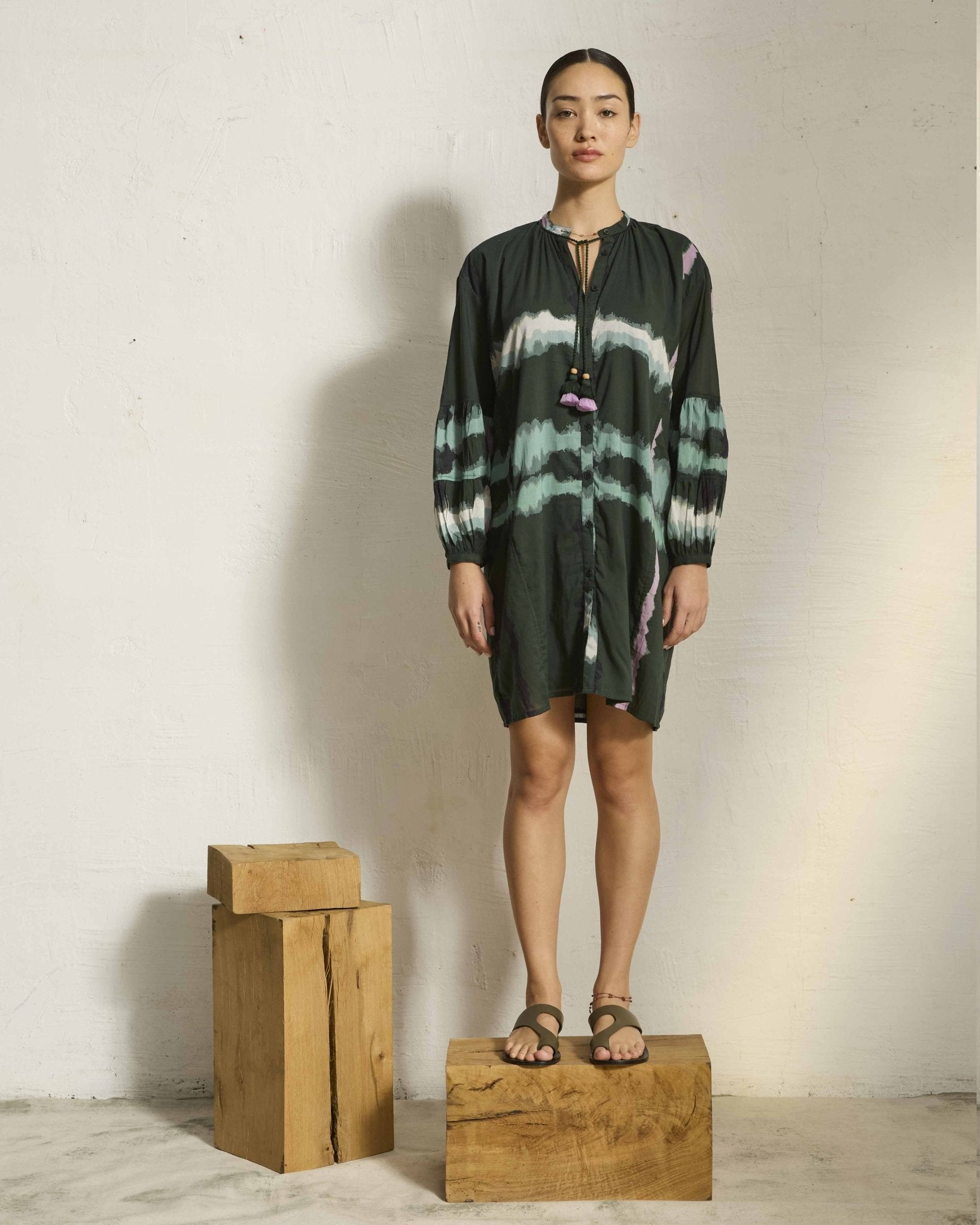 Dress - Charlie Short Dress Lagon Combo Print