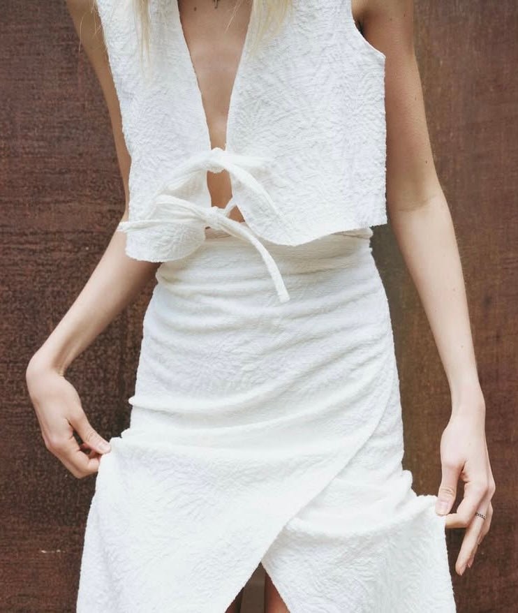 Dress - Cream print Set One size