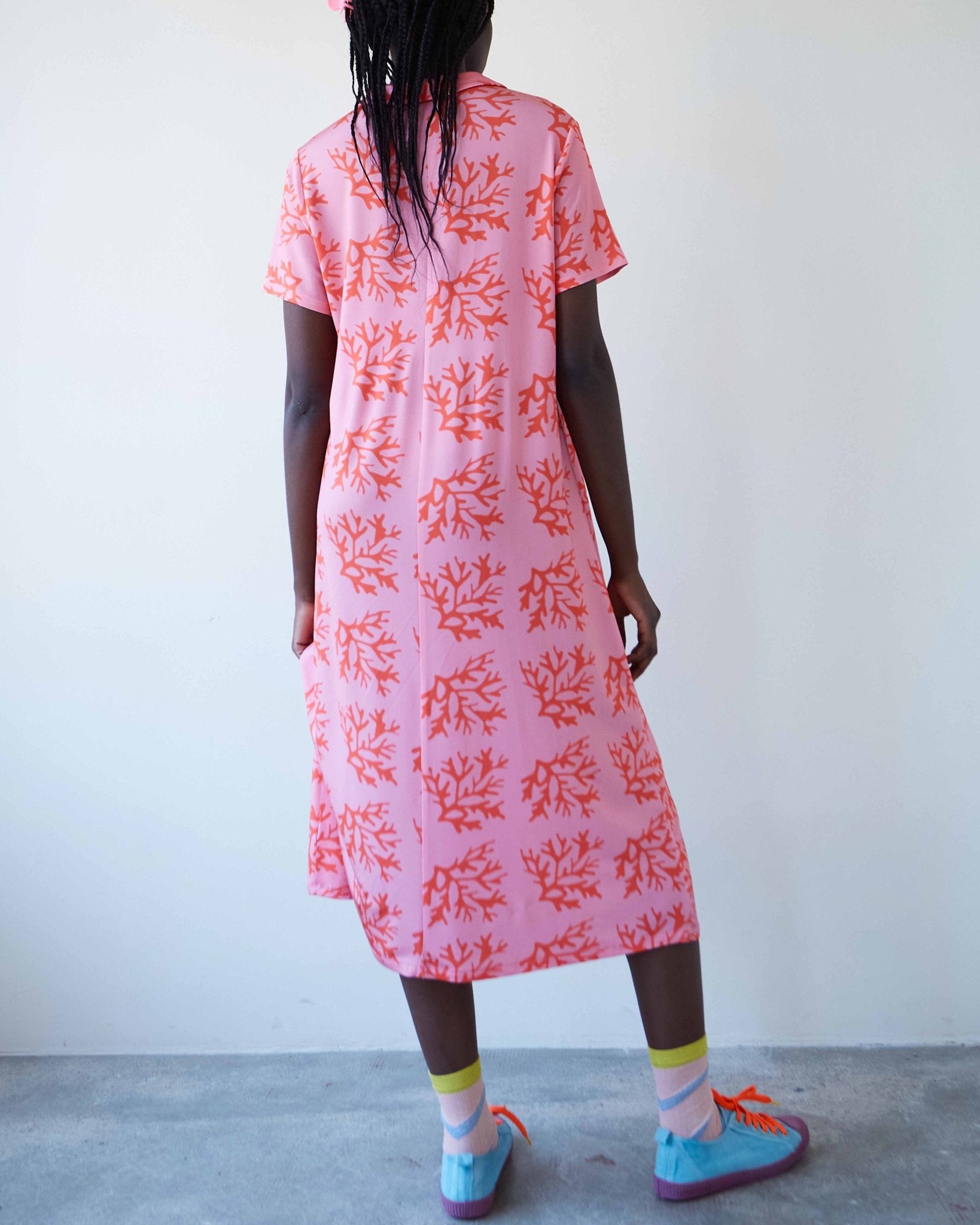 Dress - FLAO Coral Red Dress Pink