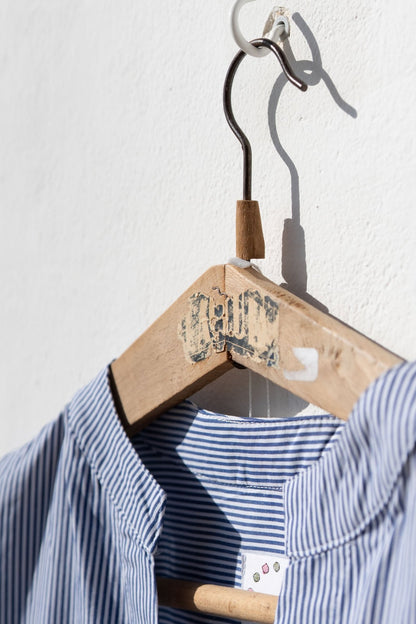 Dress - Gina Dress BLue & white thin Lines