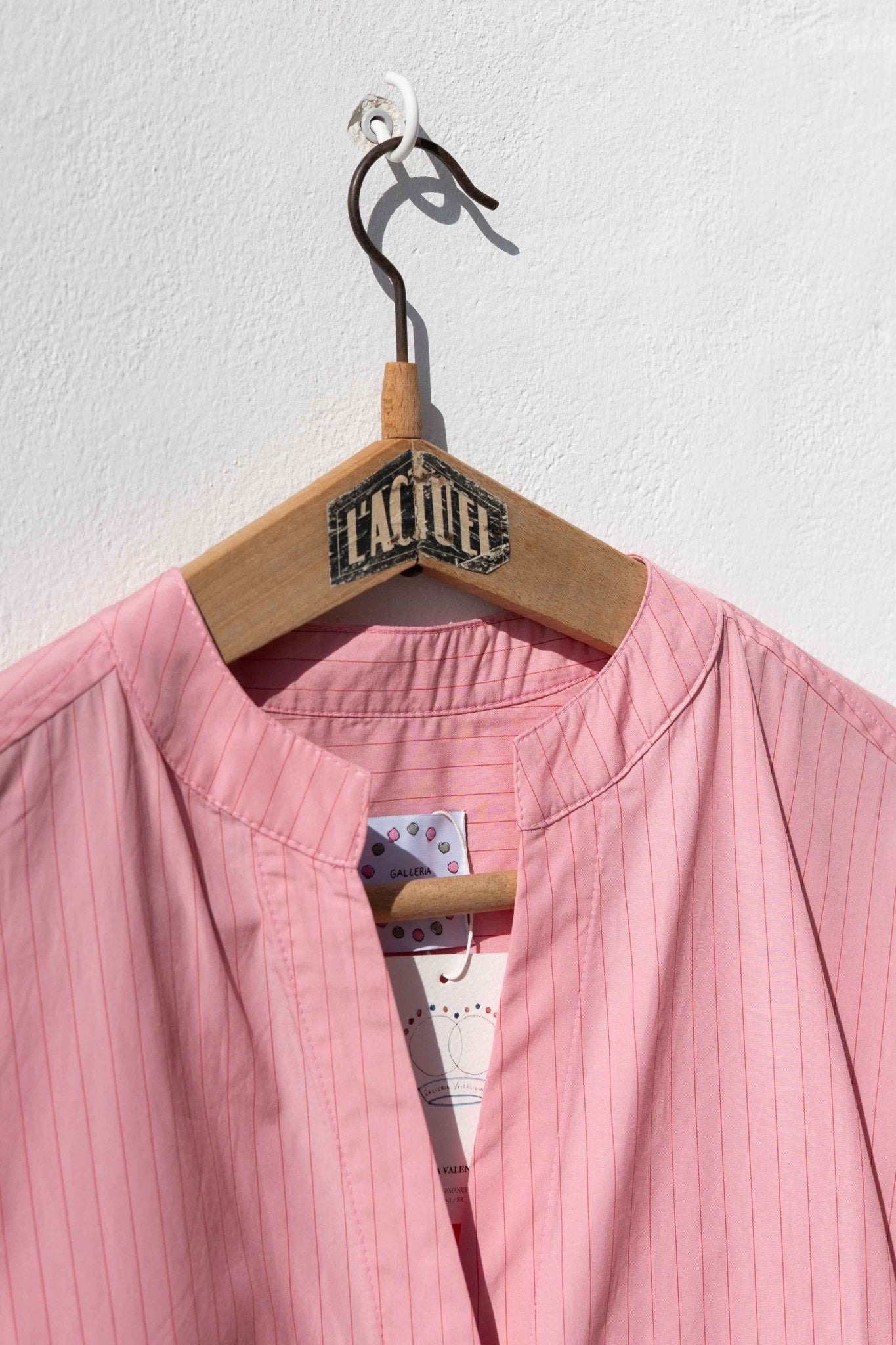 Dress - Gina Dress Pink with fine Red Lines