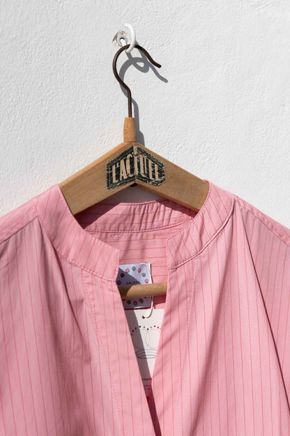 Dress - Gina Dress Pink with fine Red Lines