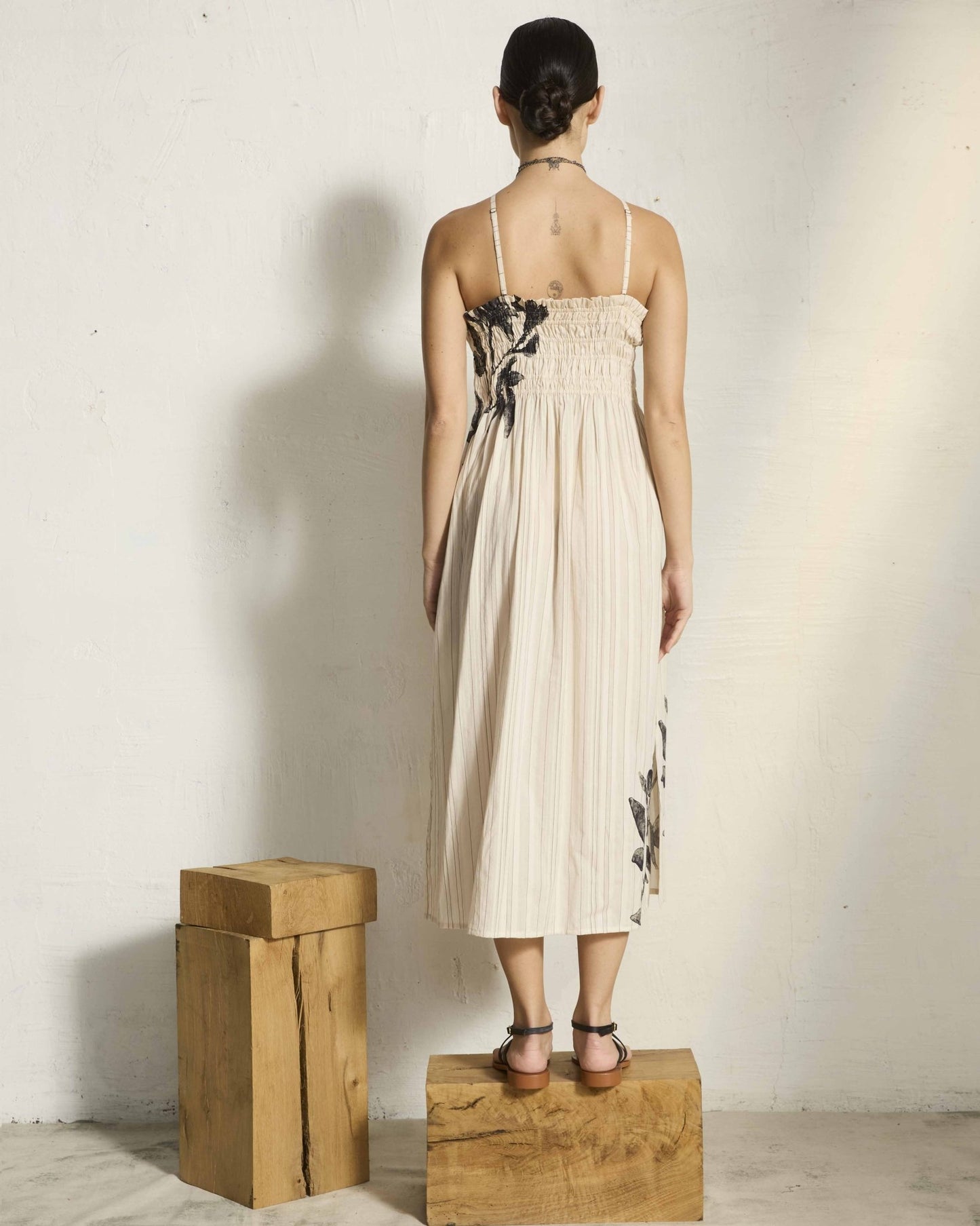 Dress - Morgane dress Orchids Print White