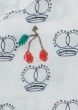 Dress - Simonetta Dress with Embroidery Cherry Red