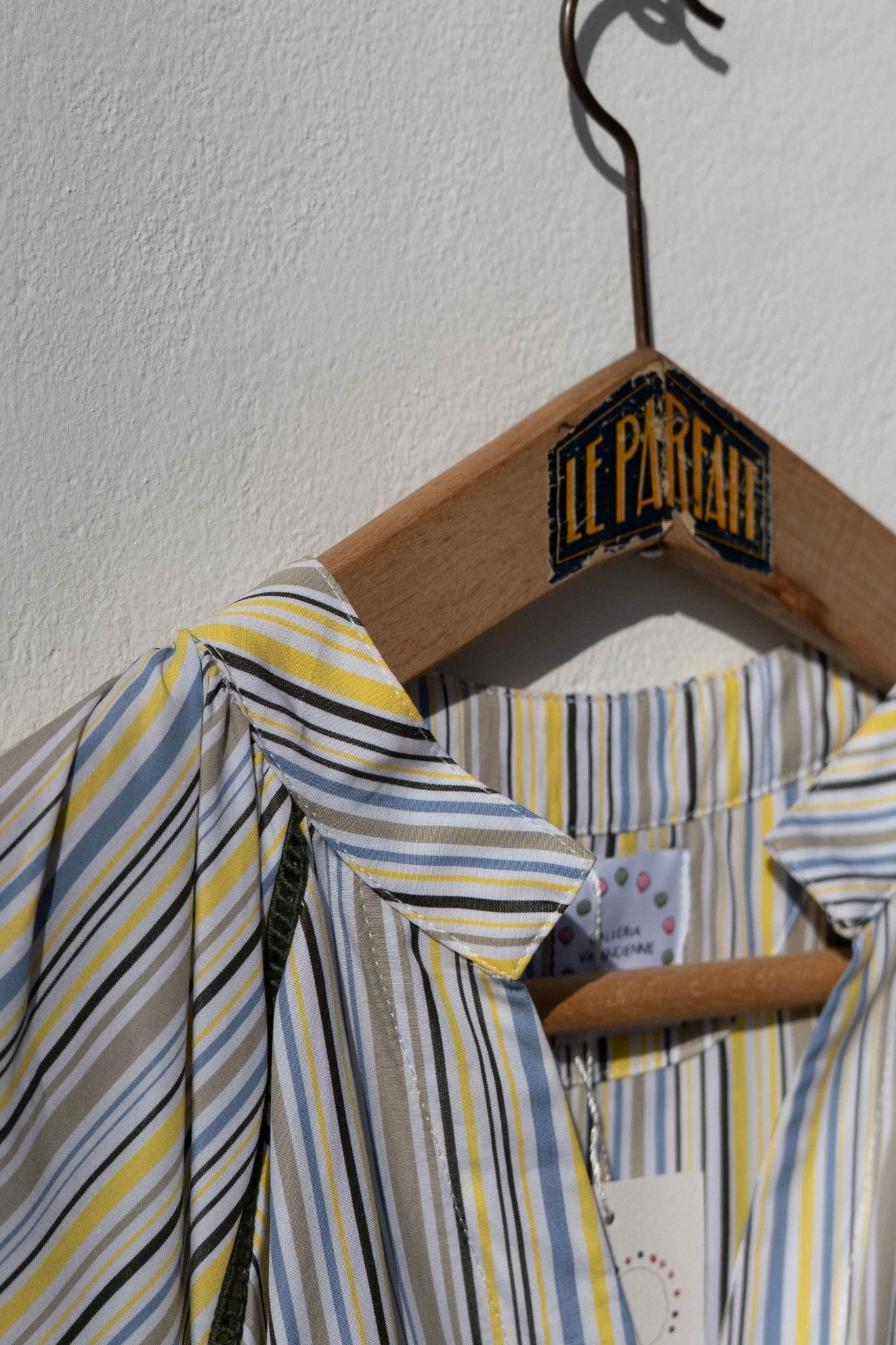 Dress - Simonetta yellow blue grey stripes