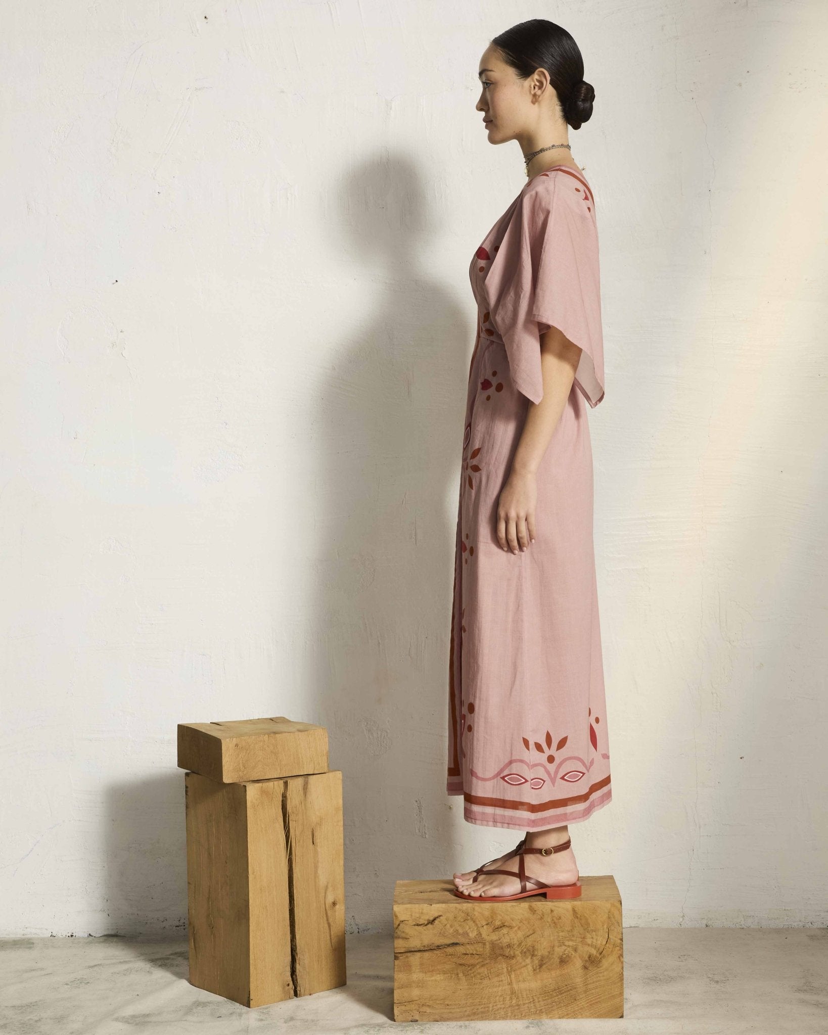 Dress - Souane Pink Arabesque Print Dress