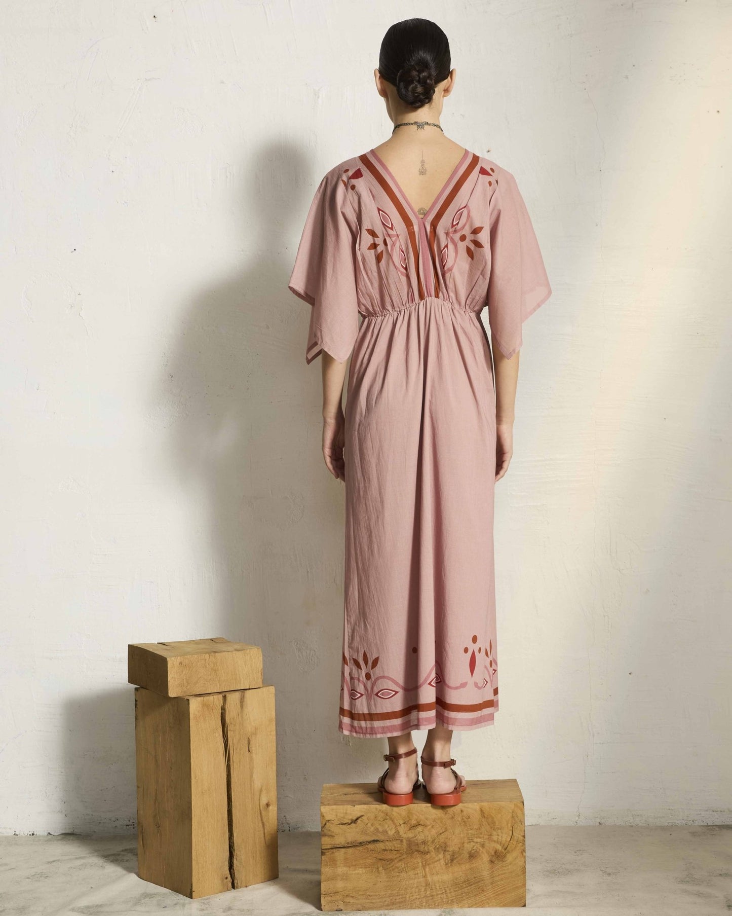 Dress - Souane Pink Arabesque Print Dress