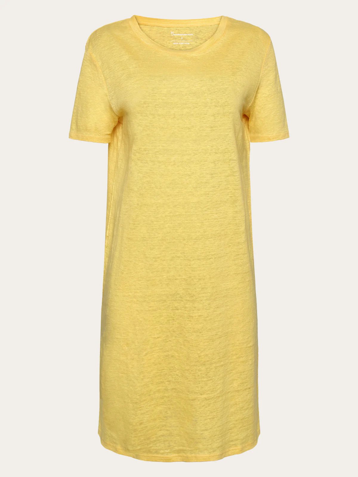 Dress Women - Linen T Shirt Dress Yellow