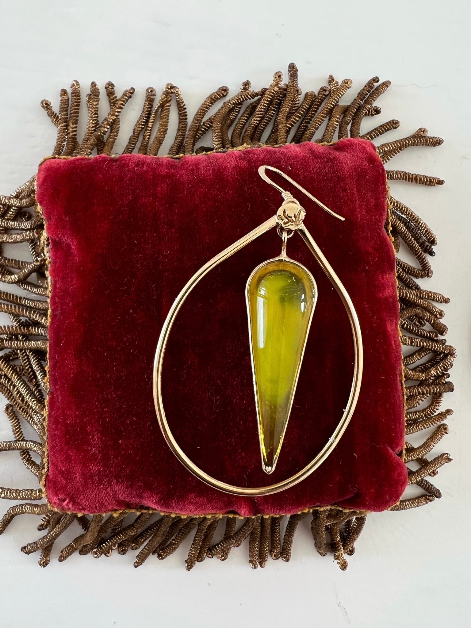 Earrings - Bamboo Celeste Yellow
