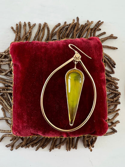 Earrings - Bamboo Celeste Yellow