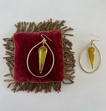 Earrings - Bamboo Celeste Yellow