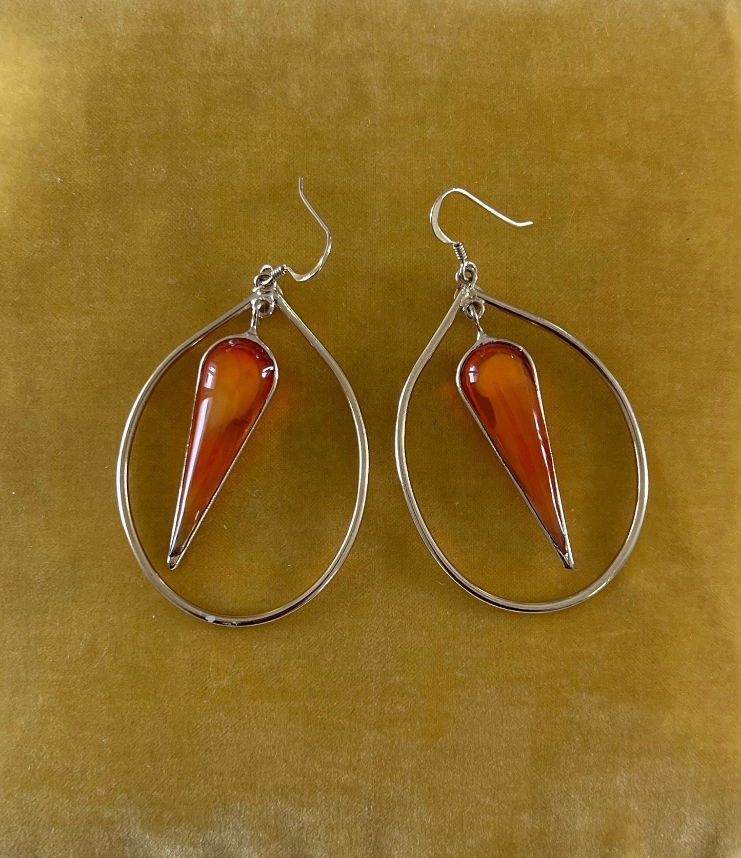 Earrings - Bamboo Orange