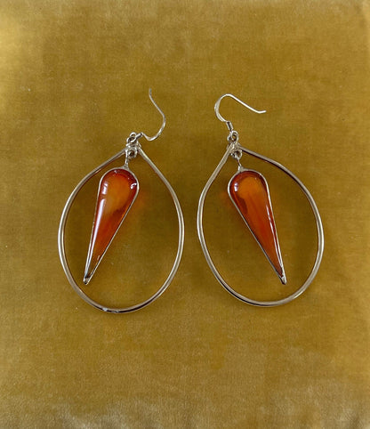 Earrings - Bamboo Orange