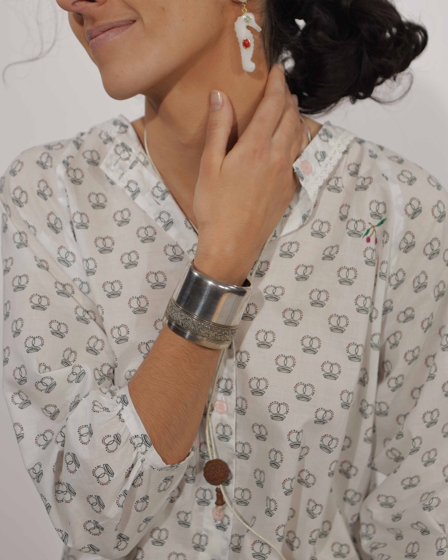 Earrings - Cavalluci Marini White