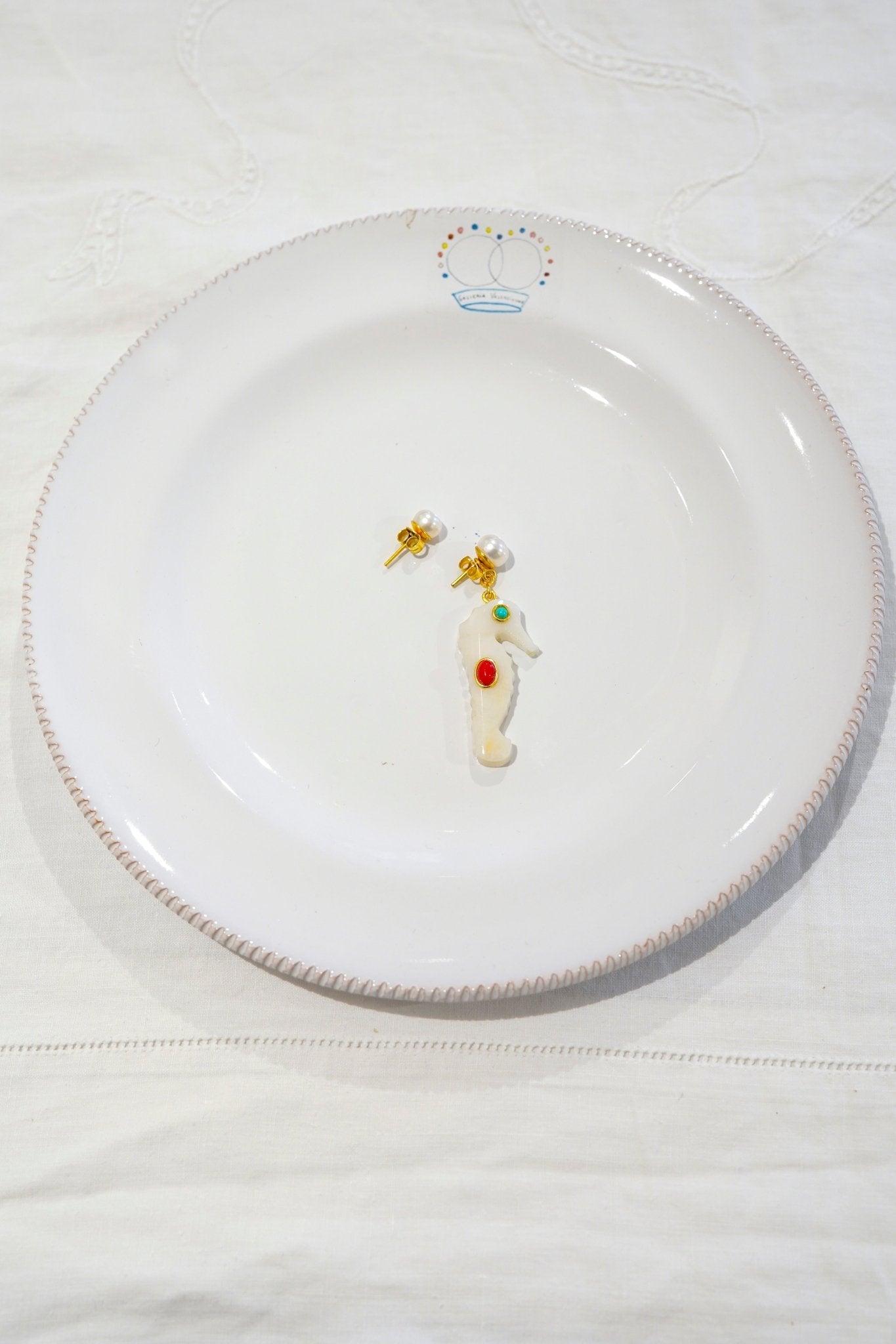 Earrings - Cavalluci Marini White