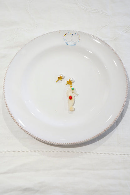 Earrings - Cavalluci Marini White