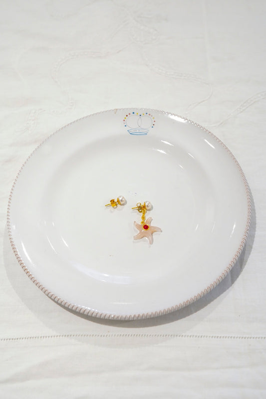 Earrings - Stella Marina Quartz Rosa