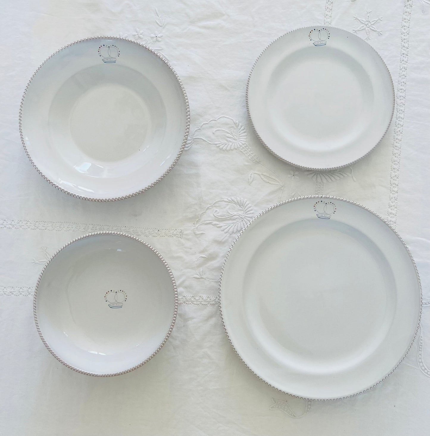 GV Collection Tableware - Plates Crown - Made to Order 4 - piece settings for 4,6,12 guests