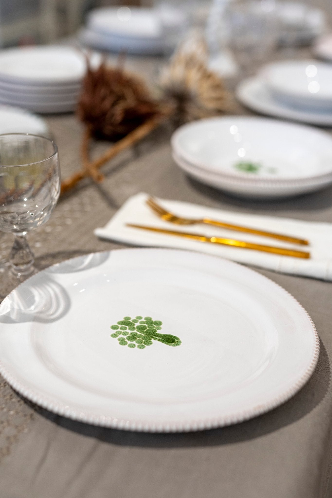 GV Collection Tableware - Plates Olive Tree - Made to Order 4 - piece settings for 4,6,12 guests
