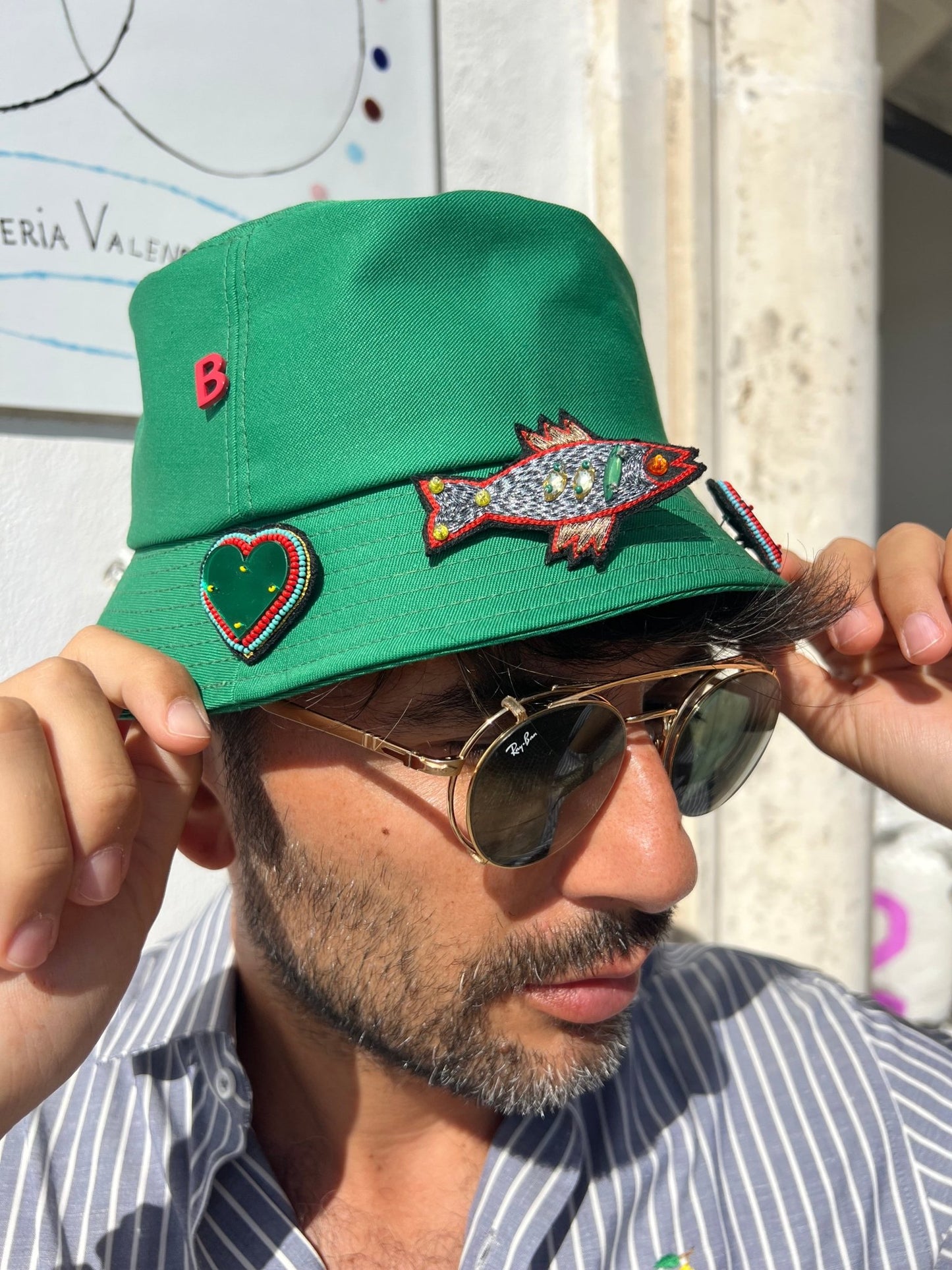 Hat - BOB cotton Green Unisex