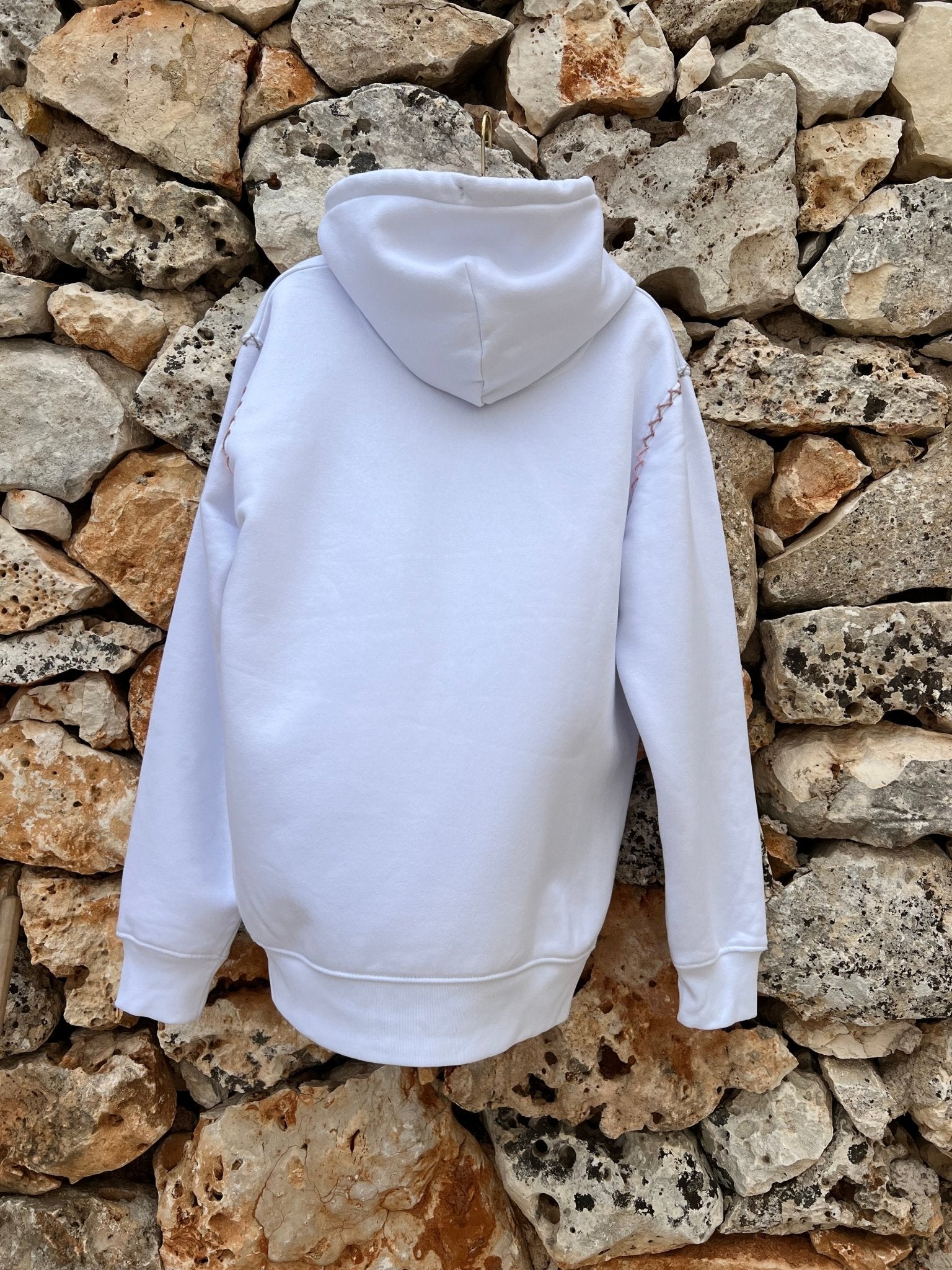 Hoodie - Parasols embroidered dark multicolor cord