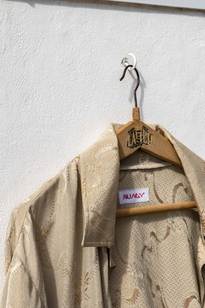 Jacket Men - Beige & Gold Flower Unisex