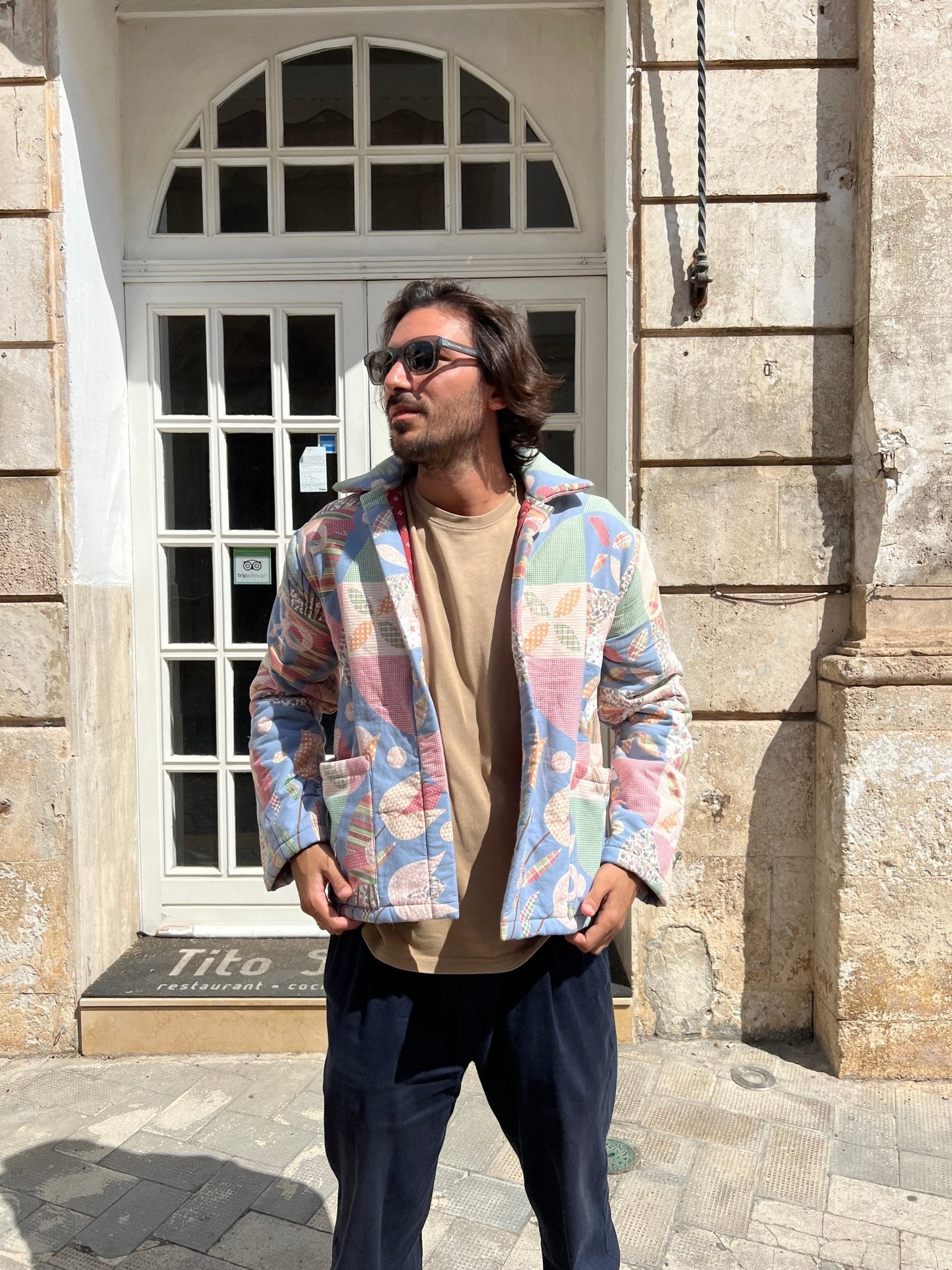 Jacket Men - Quilted short green Unisex