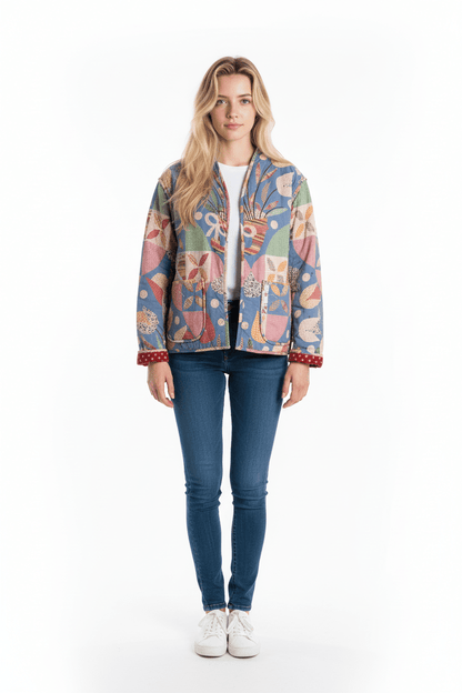 Jacket - Quilted Long pastel Patchwork 1