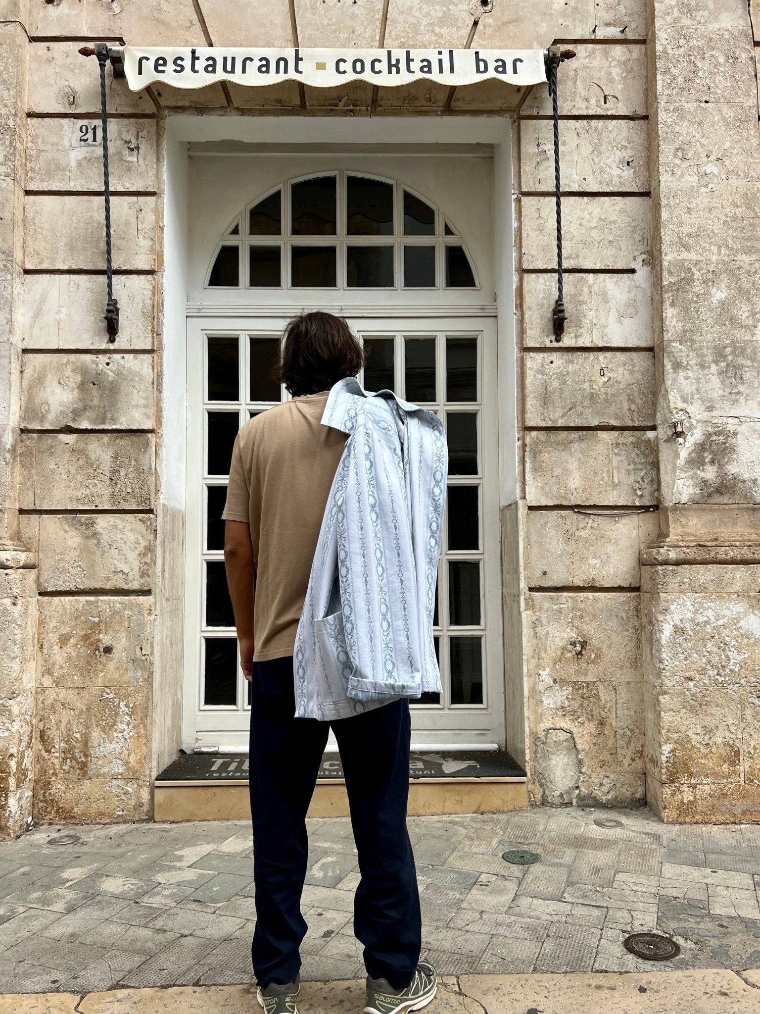 Jacket - White And Sky Blue Unisex