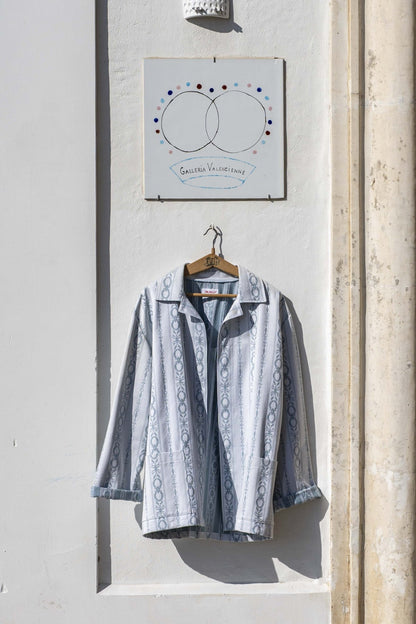 Jacket - White And Sky Blue Unisex