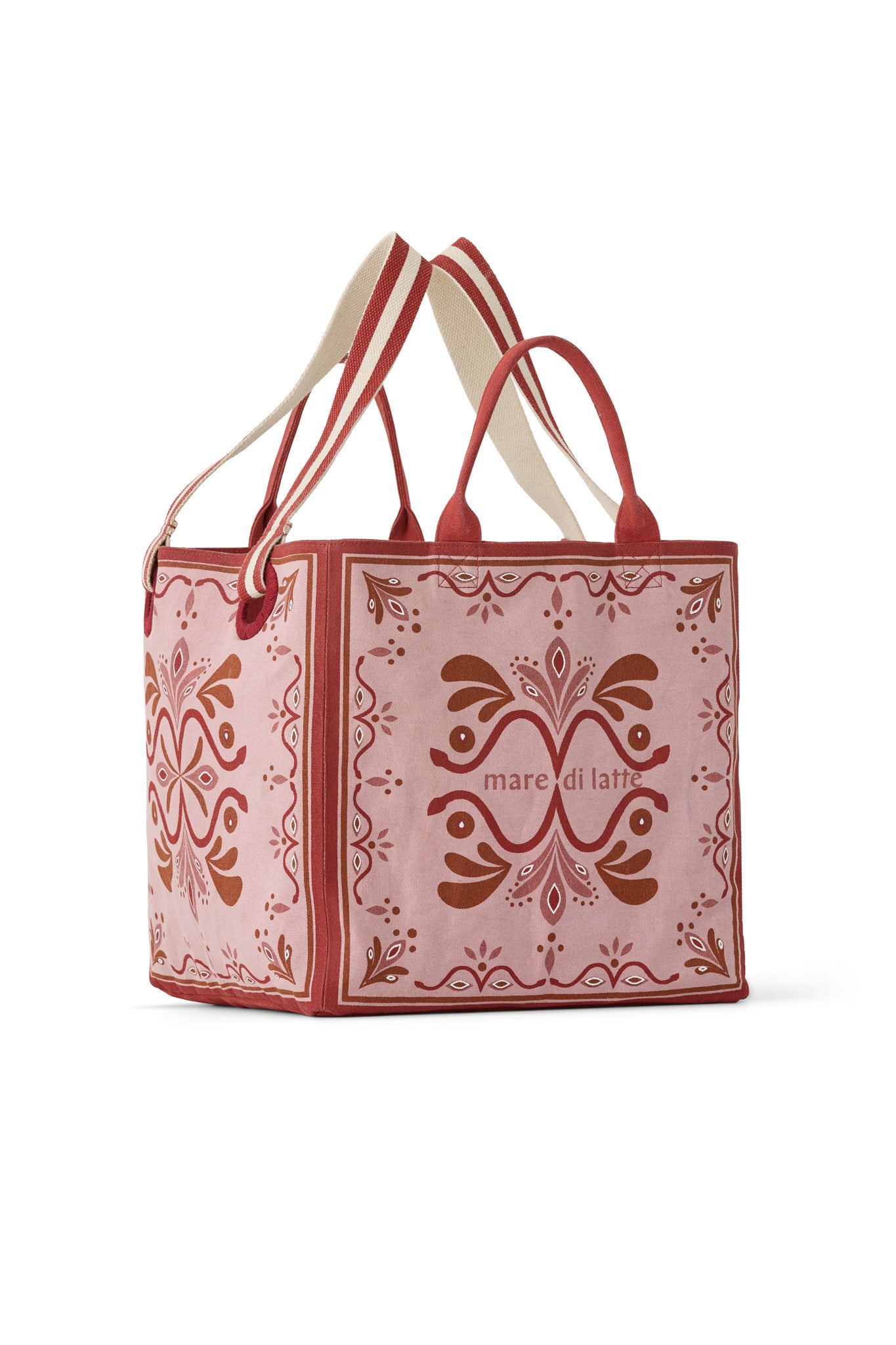 Bags -  Cube Bag Baroque print Pink