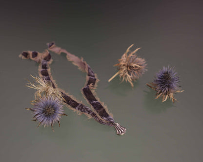 Necklace - Adjustable velvet Ribbon silverware upcycle Necklace