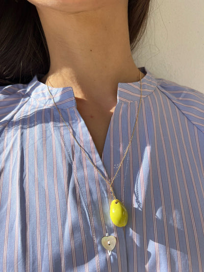 Necklace - Fine jewelry Collier MERCO Yellow laqué