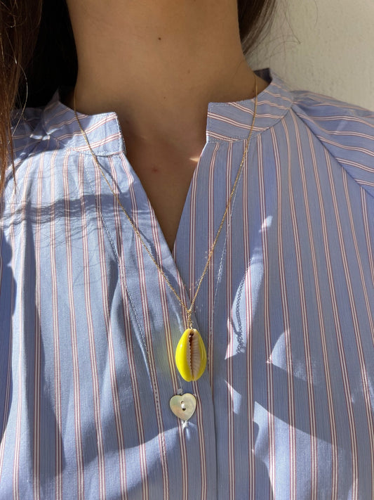 Necklace - Fine jewelry Collier MERCO Yellow laqué