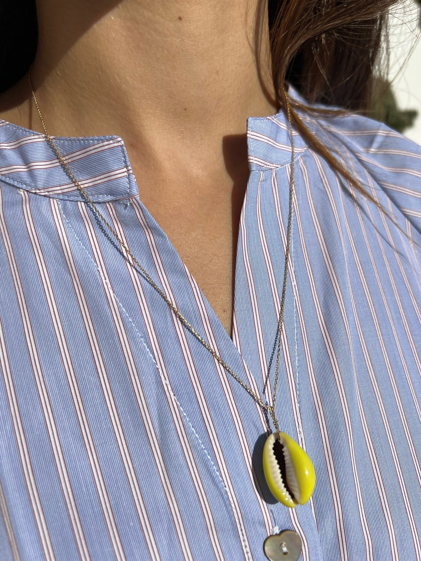 Necklace - Fine jewelry Collier MERCO Yellow laqué