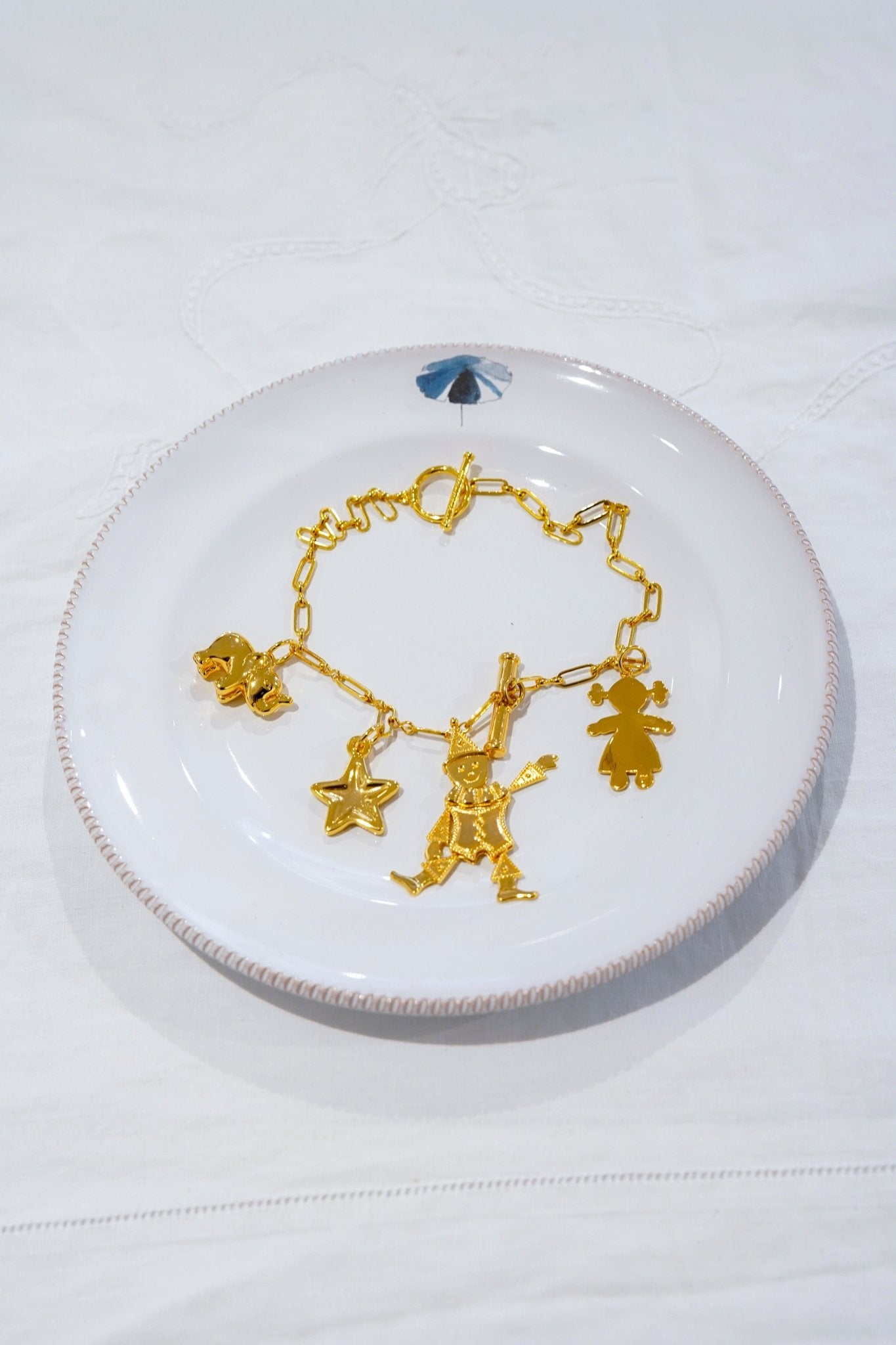 Necklace - Gold Chain with Charms Circus