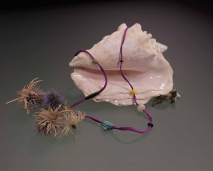 Necklace - Seaside long Necklace Purple 1