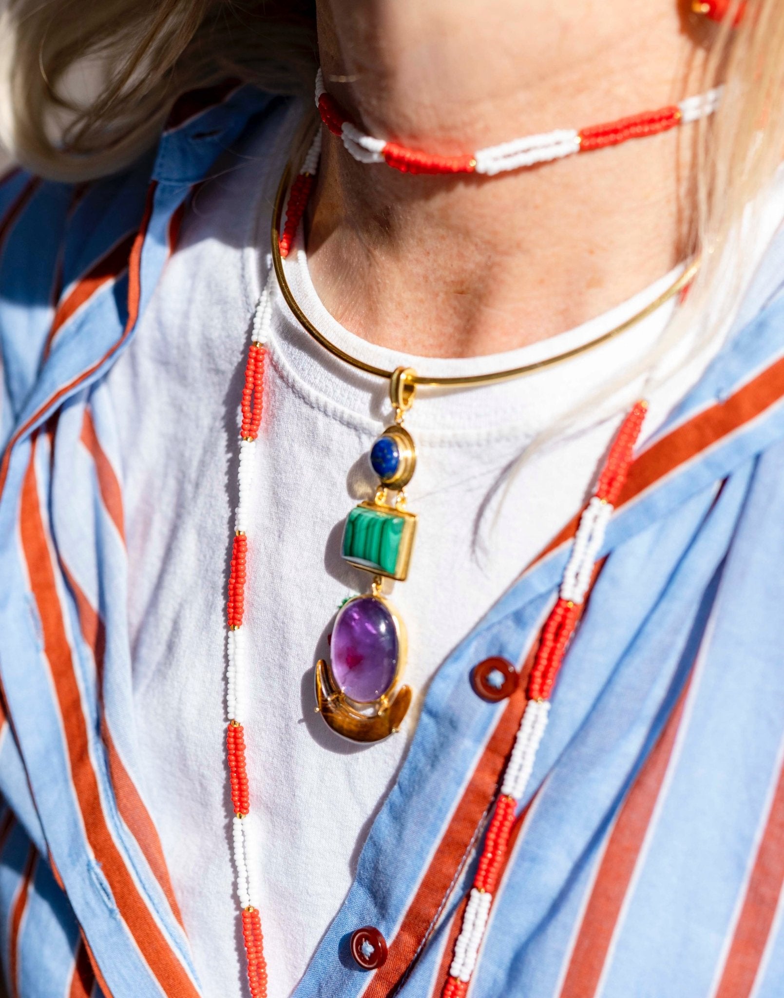 Necklace - Totem Olympia Malachite