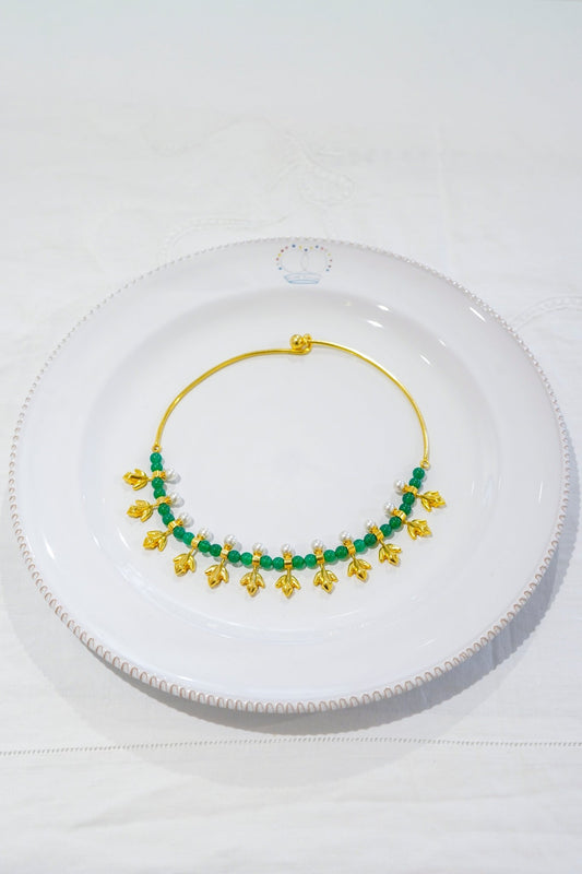 Olympia Babylonia - Frog Green Necklace