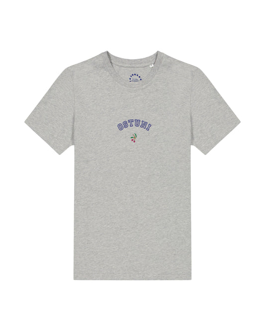 T-shirt - T-Shirt Heather Grey Unisex Olives Embroidered