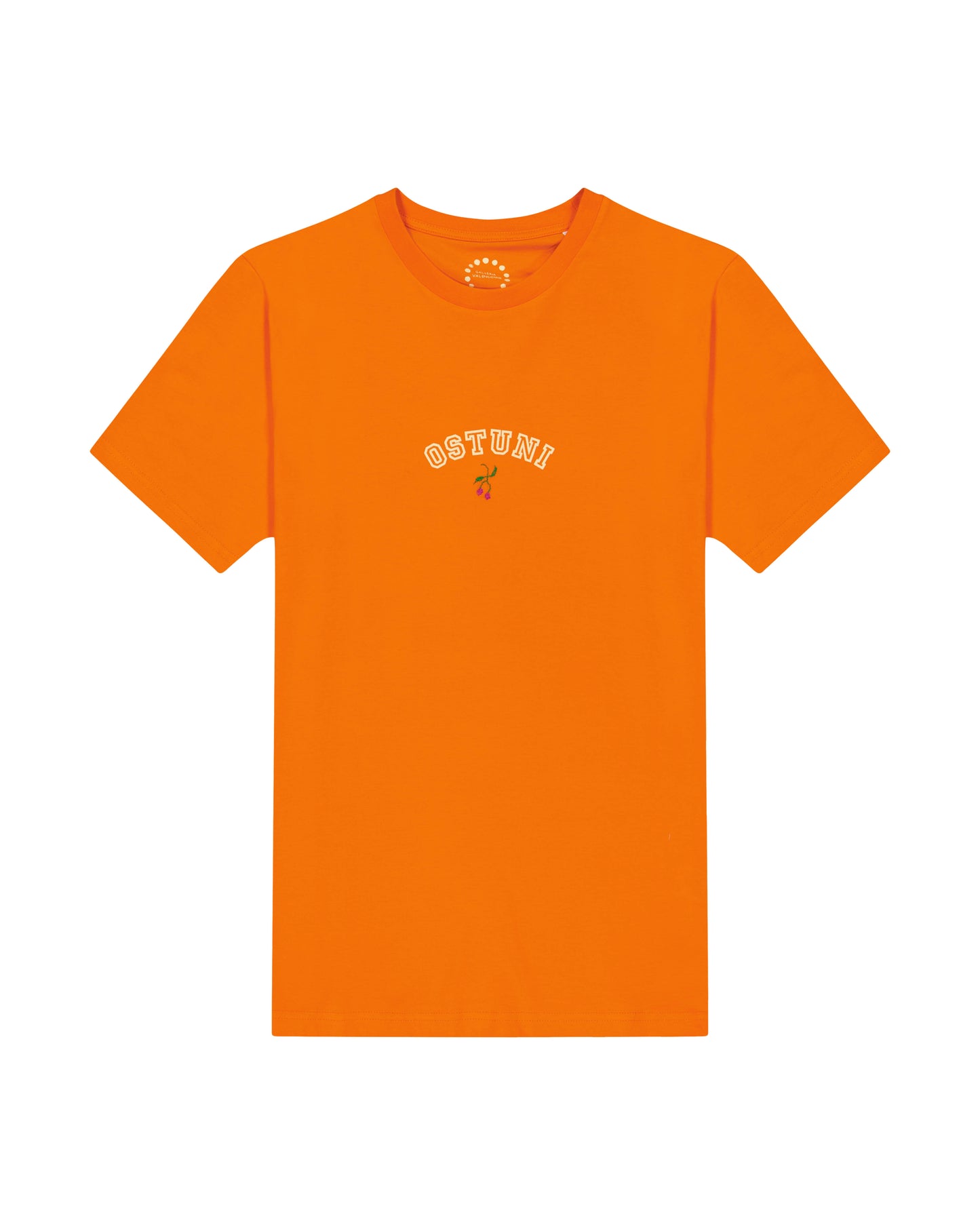 T-shirt - T-Shirt Ostuni Orange Unisex with Olives Embroidery