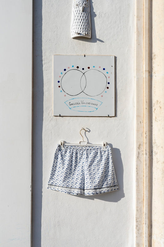 Pajamas Shorts Women - Short Mermaid Print Adorned With Lace