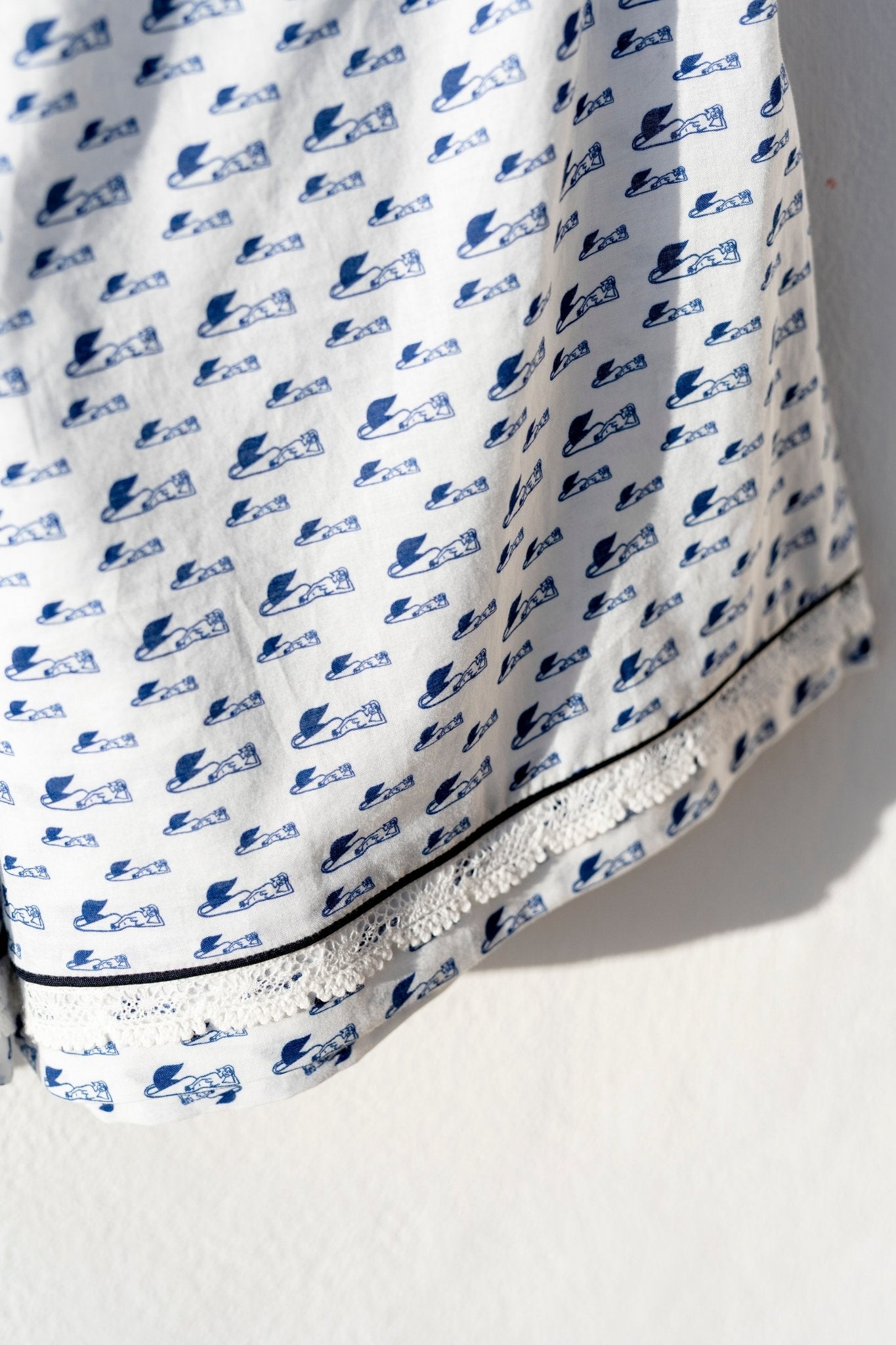 Pajamas Shorts Women - Short Mermaid Print Adorned With Lace