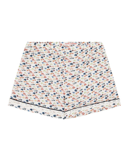 Pajamas Shorts Women - Short Ombrelloni print adorned with Lace