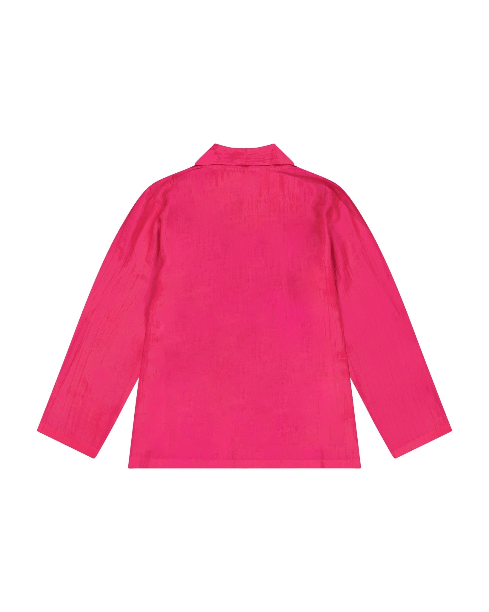 Pajamas Women - Silk pajama Fuchsia hand embroidered