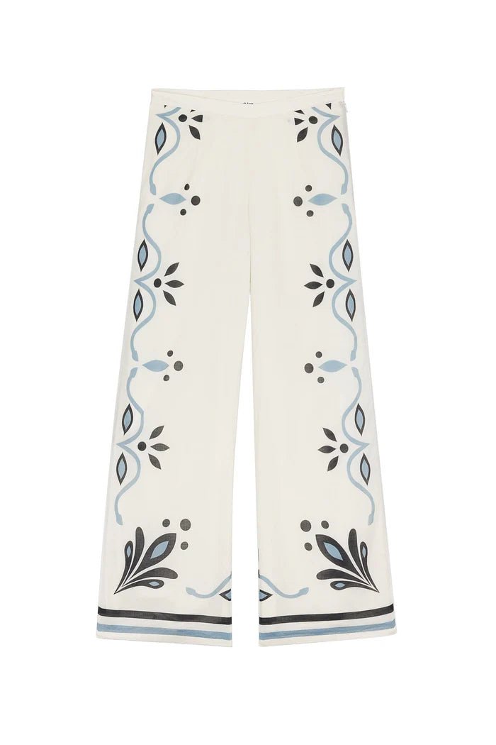 Pants Women - Erika Arabesque white pants