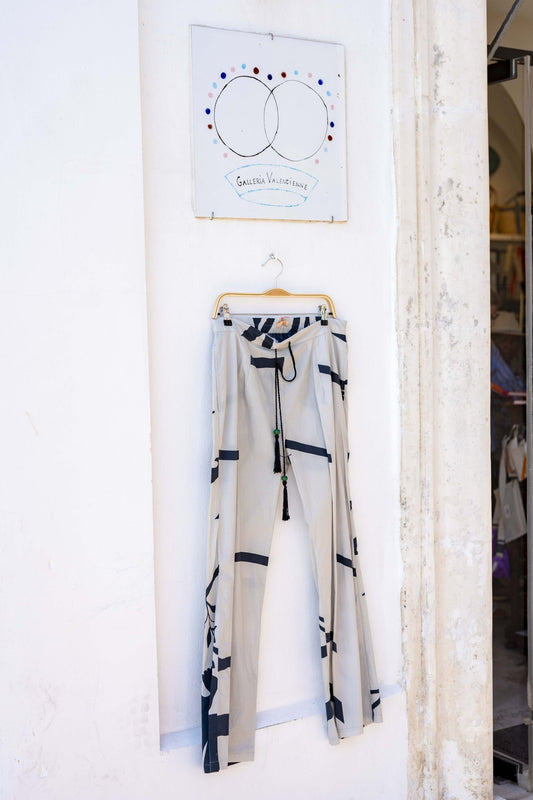 Pants Women - Grey and Black Print