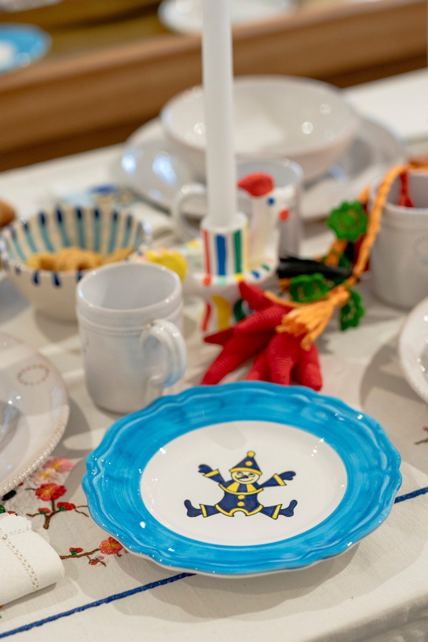 Plate - Timeless Pearly x Popolo Pinocchio blue